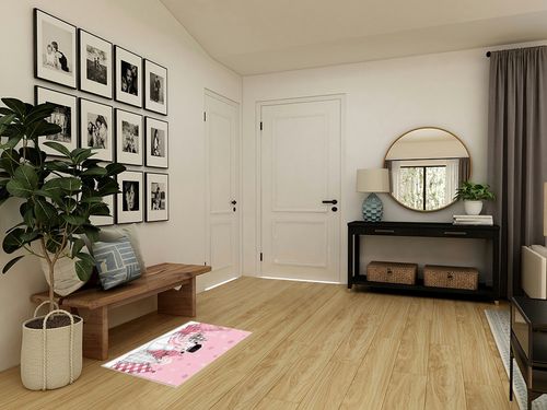 Rectangular Area Rug for Living Room, Bedroom, Pink Snowman Christmas Non-Slip Residential Carpet, Kitchen Rugs, Winter Snowflake Pink Grey Xmas Tree Floor Mat with Rubber Backing 2' x 3' in Transitional Minimalistic Entryway