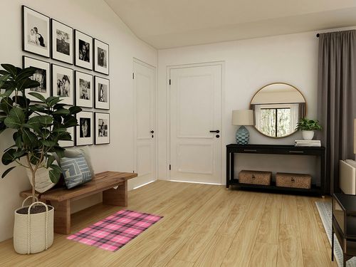 Pink Black Buffalo Plaid Bathroom Rugs Fluffy Absorbent Bath Mat Machine Washable Soft Microfiber Shaggy Kitchen Mat Non Slip Carpet Runner for Bath Laundry Indoor Shower Bathtub Decor in Transitional Minimalistic Entryway