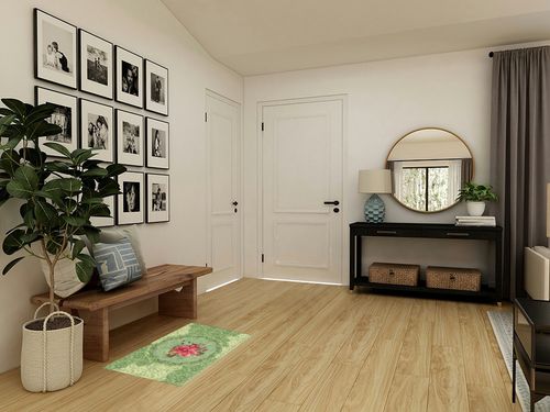 Christmas Poinsettia Flower Plush Shag Bath Rugs Green Pine Needles Wreath Soft Fluffy Floor Doormat Carpet,Non-Slip Door Mats for Living Room Bedroom Kitchen Entryway Ornate Texture in Transitional Minimalistic Entryway