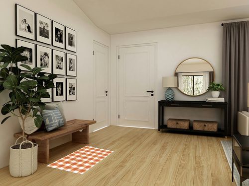 Watercolor Plaid Plush Shag Bath Rugs Orange White Buffalo Gingham Soft Fluffy Floor Doormat Carpet,Non-Slip Door Mats for Living Room Bedroom Kitchen Entryway Pastoral Checkered in Transitional Minimalistic Entryway