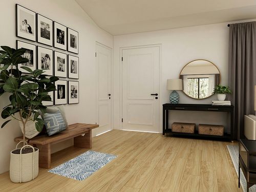 Dash and Albert Temple Ink Hand Micro Hooked Wool Rug, 2 X 3 Feet, Blue Geometric Pattern in Transitional Minimalistic Entryway