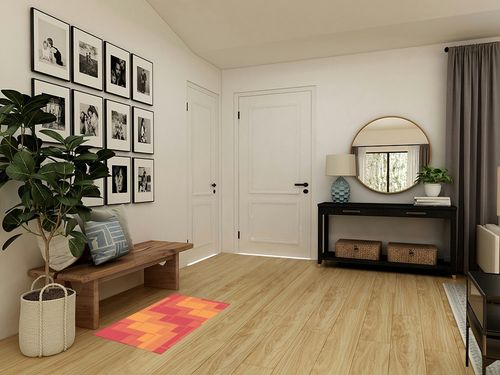 Teounai Orange Pink Geometric Plaid Area Rug, Modern Creative Art Deco Rug, Comfortable Soft Breathable with Non-Slip Backing Perfect for Living Room Bedroom Study Office Dining Room 3 x 2ft in Transitional Minimalistic Entryway