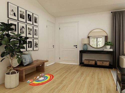 Bathroom Rugs, Jhua Half Round Area Rug Rainbow Indoor Floor Mat, Non Slip Half Circle Rug Fluffy Carpet, Soft Fuzzy Shaggy Throw Rugs for Living Room Bedroom Bathroom Kitchen Home Decor (31.5x19.7in) in Transitional Minimalistic Entryway