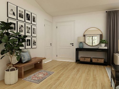 Lahome Oriental Small Area Rug - 2x3 Entryway Rug Ultra-Thin Washable Bathroom Rugs for Entryway, Vintage Soft Kitchen Rugs Non Slip Indoor Door Mat Brick Red Throw Carpet for Bedroom,2x3ft in Transitional Minimalistic Entryway