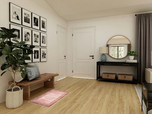 Lahome Modern Abstract Area Rug, Washable 2x3 Throw Rug Non Slip Entryway Rug with Rubber Backing, Indoor Soft Bathroom Rug Minimalist Bordered Small Bedroom Floor Carpet Brick Red in Transitional Minimalistic Entryway