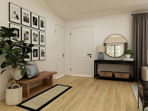 Mainstays Faux Sisal Runner, Black, 21" x 60" in Transitional Minimalistic Entryway