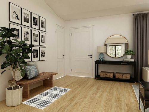 Home Decorators Collection Newburry Black and White 2 ft. x 4 ft. Menswear ... in Transitional Minimalistic Entryway