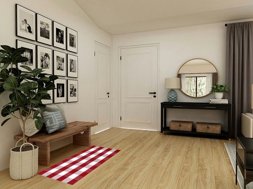 Ckorzen Red and White Plaid Rug, 28" x 43" Christmas Outdoor Front Door Decor Mat, Cotton Hand-Woven Washable Rug for Layered Door Mats Carpet for Porch, Entryway in Transitional Minimalistic Entryway
