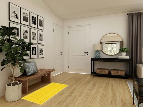 SHACOS Super Soft Bathroom Runner Rugs 20"x47" Non Slip Bath Rug Runners Microfiber Absorbent Long Bathroom Mats Long Bath Rug Machine Washable (20"x47", Yellow) in Transitional Minimalistic Entryway