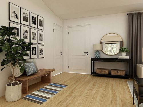 Hallway Runner Rug,Boho Stripes Bohemian Vintage Navy Blue Brown Beige Non Slip Water Absorbent Rug Indoor Entrance Floor Mat Runner for Home Garage Kitchen Laundry 19.7x47.2in in Transitional Minimalistic Entryway