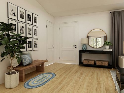 Homespice Sunflower French Country Rugs for Kitchen 27x45 Blue Yellow Oval Braided Rugs in Transitional Minimalistic Entryway