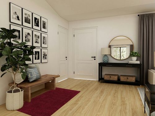 Haze Solid Low-Pile Indoor Area-Rug in Transitional Minimalistic Entryway