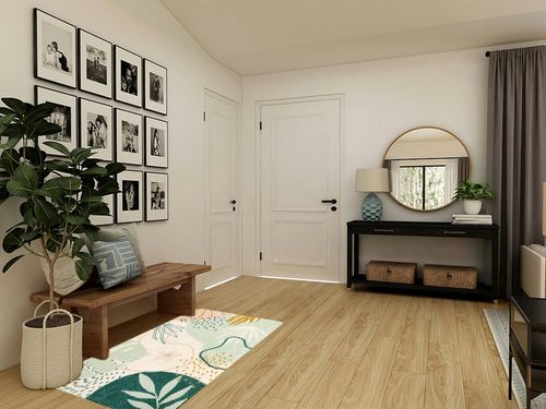 Green Washable Living Room Doormat in Transitional Minimalistic Entryway