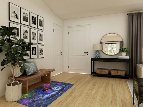 Carpet, Anime Game Cartoon Carpet Living Room Bedroom Floor Sofa Mat, Home Area Decorative Floor Mat in Transitional Minimalistic Entryway