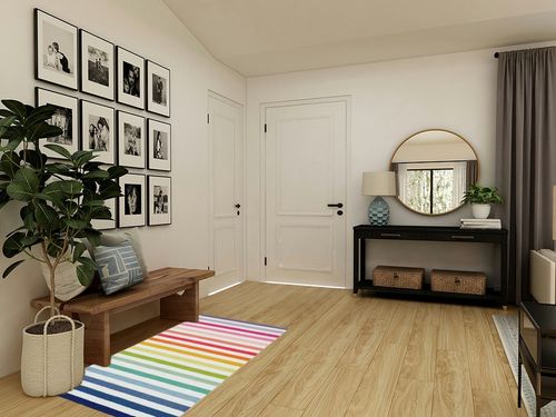 Gap Home Kids Striped Area Rug, Rainbow, 3'2"x4'6" in Transitional Minimalistic Entryway