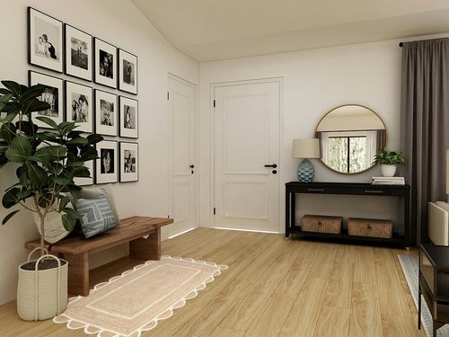 Gautam International Scallop Pattern Jute Bohemian Area Rug (3'x5', Off White) in Transitional Minimalistic Entryway