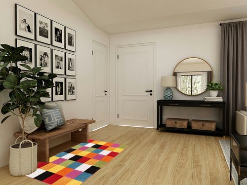 Well Woven Modern Rug Squares Multi Geometric Accent Area Rug (3'3" x 5') Entry Way Bright Kids Room Kitchn Bedroom Carpet Bathroom Soft Durable Area Rug in Transitional Minimalistic Entryway
