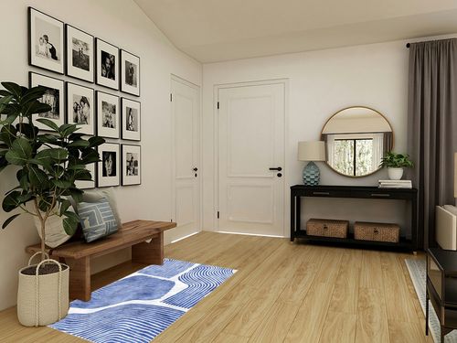 ODIKA Soft 5X7 Area Rug, Anti Slip, Washable, Pet Friendly, Faux Cashmere Modern Carpet for Living Room Bedroom (Blue, 5x7 ft) in Transitional Minimalistic Entryway