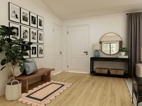 ArtisanRugHub Natural Jute Scalloped Rug Bohemian Rug Decor Rug Handwoven Rug Custom Rug Decorative Rug (1BLK-3x5) in Transitional Minimalistic Entryway