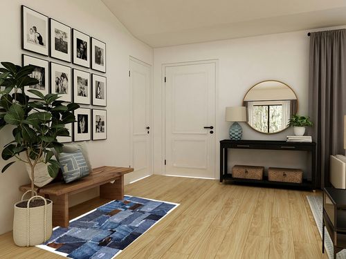 Unirea Modern Denim Area Rug, Durable Faux Cowhide Vintage Irregular Rugs, Stain Resistant Non-Slip Backing Washable Rugs for Living Room Bedroom Kids Room Nursery, Western Home Decor, 3x5 ft/60"X36" in Transitional Minimalistic Entryway