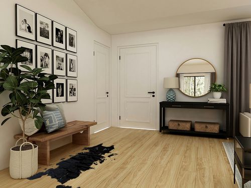 Flash Furniture Barstow Collection Area Rug - Black Faux Cowhide Print - 3' x 5' Polyester Backing - Vegan & Cruelty Free - Living Room, Bedroom, Entryway in Transitional Minimalistic Entryway