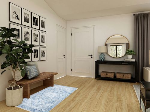 Bloom Rugs Washable Non-Slip 3' x 5' Rug - Blue/Gray Traditional Area Rug for Living Room, Bedroom, Dining Room, and Kitchen - Exact Size: 3' x 5' in Transitional Minimalistic Entryway
