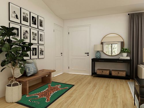 RUGGABLE x Jonathan Adler Washable Rug- Perfect Modern Area Rug for Living Room, Bedroom, Kitchen & Dorm Room- Stain & Water Resistant- Soft & Durable,Tiger Emerald Green 3'x5' (Standard Pad) in Transitional Minimalistic Entryway