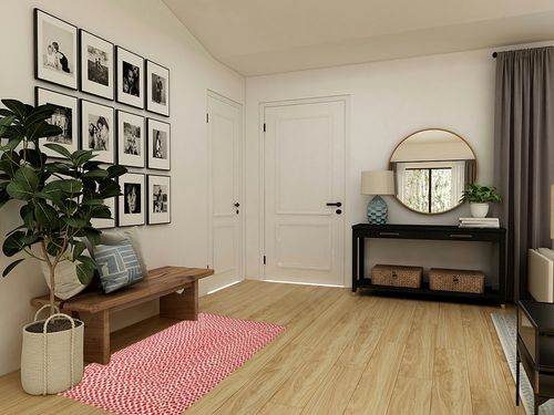 Super Area Rugs Tri-Color Cotton Farmhouse Braided Cotton Rug - Buffalo Check Red,White,Gray 3' X 5' Rectangle in Transitional Minimalistic Entryway