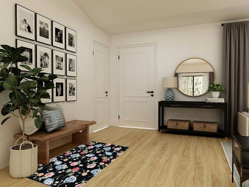 SAFAVIEH Chelsea Collection Area Rug - 3' x 5', Black & Red, Handmade French Country Wool, Floral Design, Ideal for Living Room, Bedroom, Dining (HK220Z-3) in Transitional Minimalistic Entryway