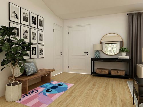 Gertmenian Kids Playroom & Game Room Carpet | Disney Lilo & Stitch Rug | Girls Bedroom Decor | 3x5 Ft Small, Pink, 19838 in Transitional Minimalistic Entryway