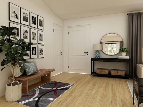 Rugshop Modern Wavy Circles Design Area Rug 3'3" x 5' Red in Transitional Minimalistic Entryway