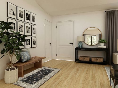 RUGGABLE – Verena Dark Wood – Machine Washable Area Rug – Pet & Child Friendly – Stain & Water Resistant – Non-Slip – 3'x5' in Transitional Minimalistic Entryway