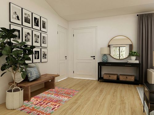 Dash and Albert Paint Chip Wool Area Rug - 3' x 5' Clay Graphic Hand Micro Hooked Accent Rug - Durable, High Traffic Areas Hallway, Living Room, Stairs in Transitional Minimalistic Entryway