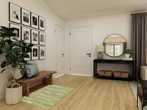 Flechia Chevron Tufted Green Area Rug Ebern Designs Rug Size: Rectangle 2'6" x 3'10" in Transitional Minimalistic Entryway