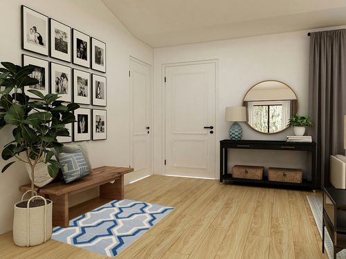 SAFAVIEH Dhurries Collection 2'6" x 4' Light Blue / Dark Blue DHU559B Handmade Flatweave Premium Wool Accent Rug in Transitional Minimalistic Entryway