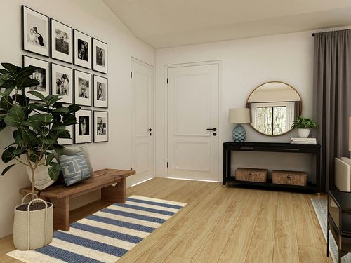nuLOOM Alisia flatweave Striped Jute Runner Rug, 2' 6" x 6', Denim in Transitional Minimalistic Entryway