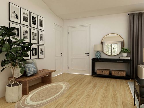 The Knitted Co. 100% Jute Area Rug Approx 6 Feet - Braided Design Hand Woven Natural White Rings Carpet - Home Decor for Living Room Hallways - Round Natural Fibers in Transitional Minimalistic Entryway