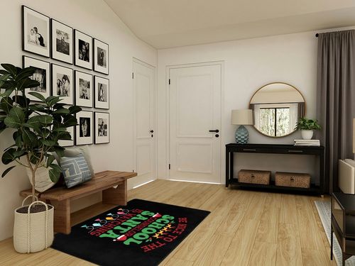 LIICHEES Be Nice to The School Counselor Santa is Watching Christmas Area Rug 63x48in Washable Rugs for Living Room Bedroom Large Rug Indoor Decorative Carpet Yoga Mat in Transitional Minimalistic Entryway