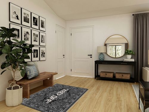 YIKUDU Keep Off Large Rugs Floor Mat Modern Carpet for Home Decoration Area Rug,Cozy Art Decoration Polyester Carpet 63 x 47 inch in Transitional Minimalistic Entryway
