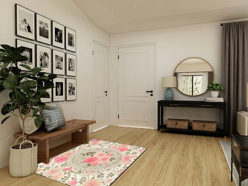 Soft Area Rug Non Slip Washable for Indoor,Vintage Floral Shabby Chic Roses Lace Frame Pink Flowers Bouquets with Green Leaves,Large Floor Carpets Doormat Covering Living Room Bedroom 5 x 7Ft in Transitional Minimalistic Entryway