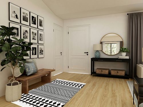 HEBE Bohe Area Rug in Transitional Minimalistic Entryway