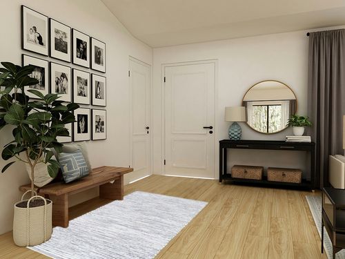 Westberry Handmade Flatweave Cotton Area Rug in Navy / Ivory Laurel Foundry ... in Transitional Minimalistic Entryway