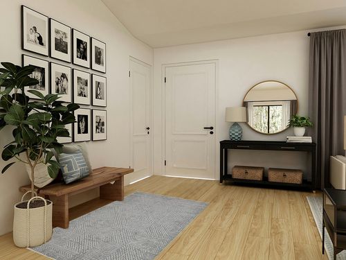 Loomaknoti Breyleigh Area Rug, Grey, 4x6 ft in Transitional Minimalistic Entryway