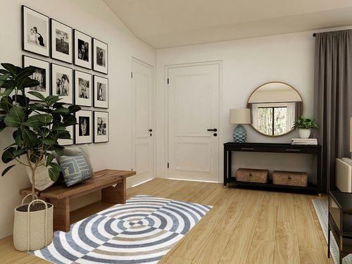 nuLOOM Modern Swirls Machine Washable Area Rug 4' x 6' in Blue in Transitional Minimalistic Entryway