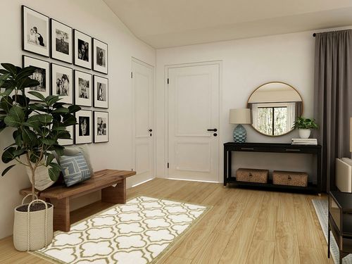 Ammundsen Geometric Ivory/Light Green Area Rug Lark Manor Rug Size: Rectangle 4' x 6' in Transitional Minimalistic Entryway