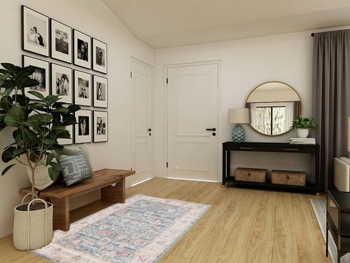 Emmy Traditional Blue Area Rug Kelly Clarkson Home Rug Size: Rectangle 4' x 5'7" in Transitional Minimalistic Entryway