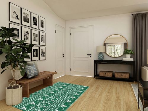 Area Rug 2x3 Feet, Christmas Winter Snowflake Snowman Elk Deer Rug, Rugs for Living Room Decor Bedroom Decor Kids Room, Non-Slip Living Room Rugs, Comrft Carpet Washable Rug in Transitional Minimalistic Entryway