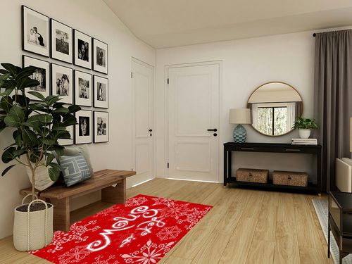 Area Rug, Let is Snow Christmas Rug, 2x3 Feet Rugs for Living Room Bedroom Kids Room Kids Room Nursery Classroom, Non-Slip Comrft Carpet Washable Rug in Transitional Minimalistic Entryway
