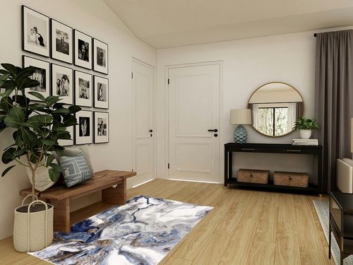 Abani Rugs Abstract Design 4’ x 6’ Bedroom Rug - Grey, Brown & Blue Modern Multi-Dimensional Non-Shedding Area Rug in Transitional Minimalistic Entryway