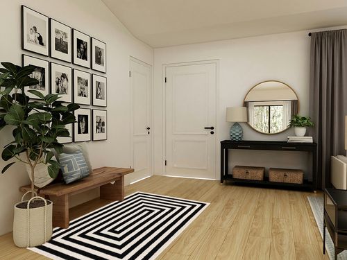 Abani Contemporary Black & Ivory 4' x 6' Area Rug, Contrasting Geometric Modern Stripe Symmetrical Living Room Carpet Rugs in Transitional Minimalistic Entryway